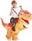 GOOSH Inflatable Ride on Dinosaur Orange Halloween Costume for Kids and Adults